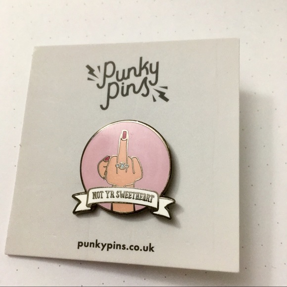 Independent Jewelry - “Not Yr Sweetheart” metal & enamel bird flip pin